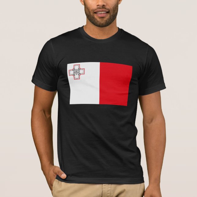 Malta flaggaT-tröja Tee Shirt (Framsida)