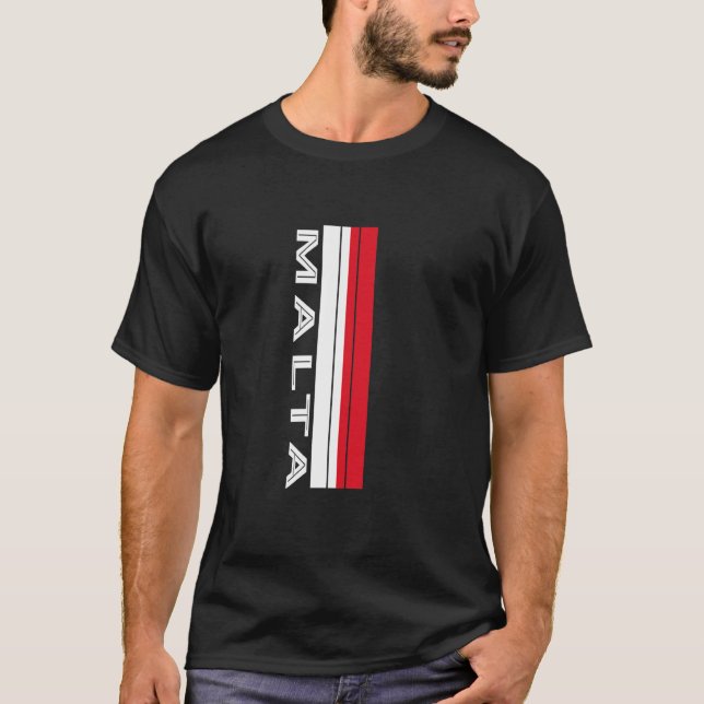 Malta flaggfärger t shirt (Framsida)
