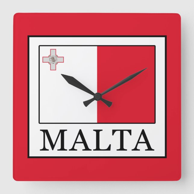 Malta Fyrkantig Klocka (Framsida)