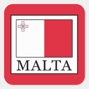 Malta Fyrkantigt Klistermärke