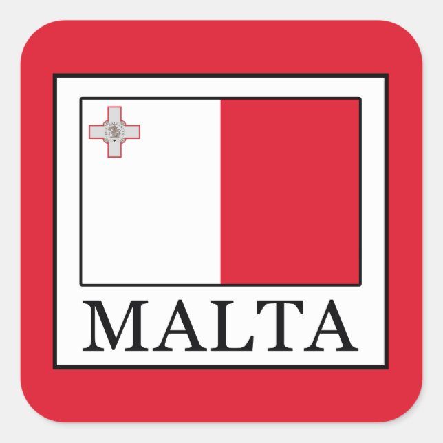 Malta Fyrkantigt Klistermärke (Framsida)
