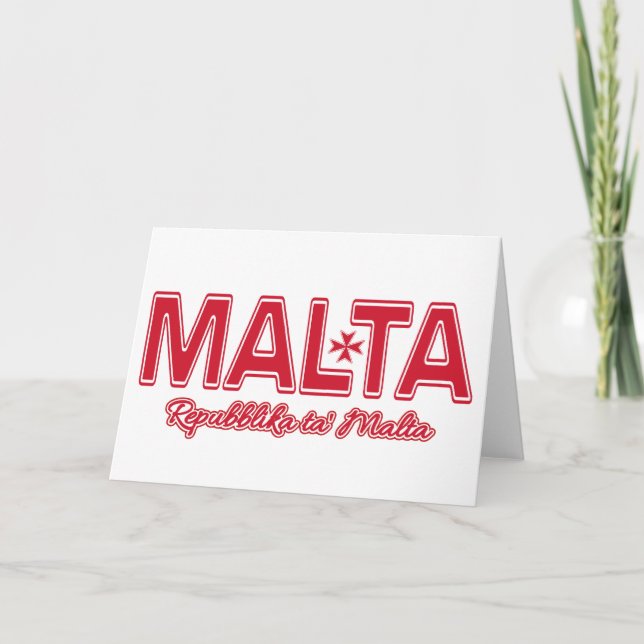 MALTA-hälsningskort för anpassningsbar Kort (Framsida)