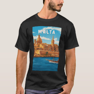 Malta Illustration Resa Konst Vintage T Shirt