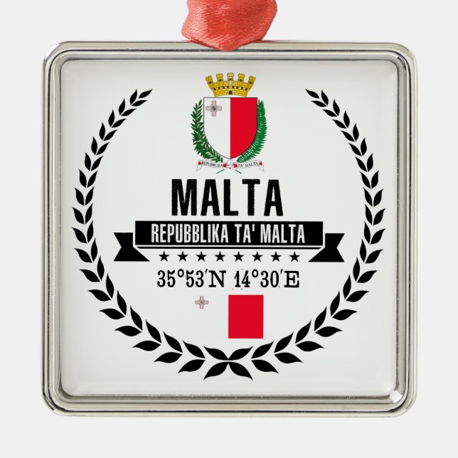 Malta Julgransprydnad Metall (Framsidan)
