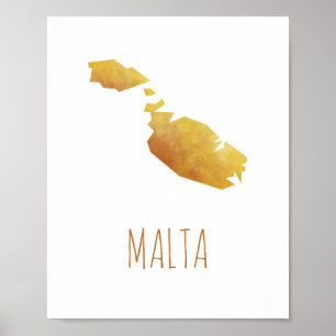 Malta Karta Poster