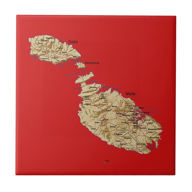 Malta Kartplattor Kakelplatta (Framsidan)