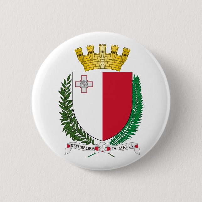 Malta landskapsvapen symbol emblem flagga knapp (Framsida)