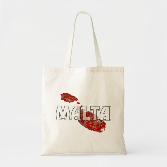 Malta Large Tote Bag Tygkasse (Framsidan)