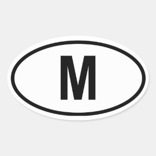 Malta ’M’ Ovalt Klistermärke
