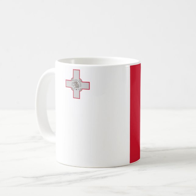 Malta (maltesisk) flagga kaffemugg (Framsida vänster)