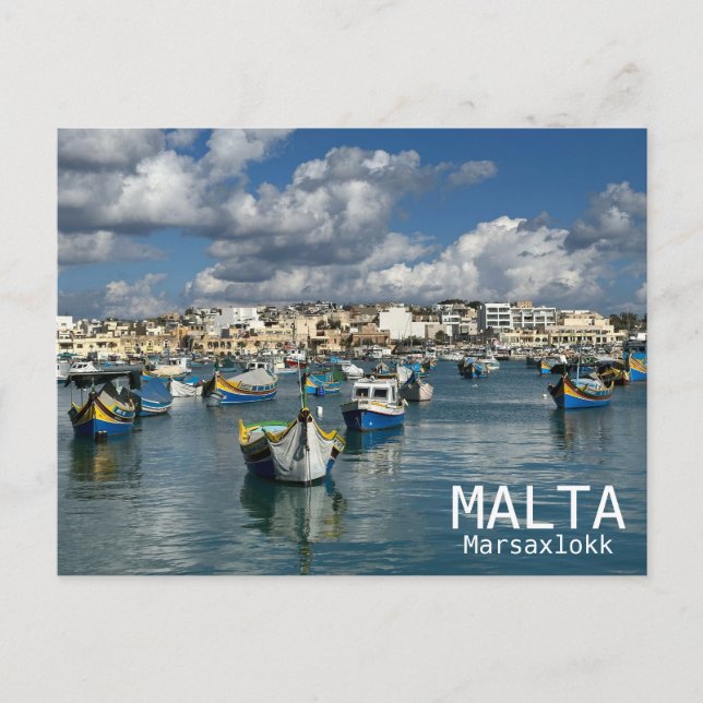 Malta - Marsaxlokk vykort! Vykort (Framsida)