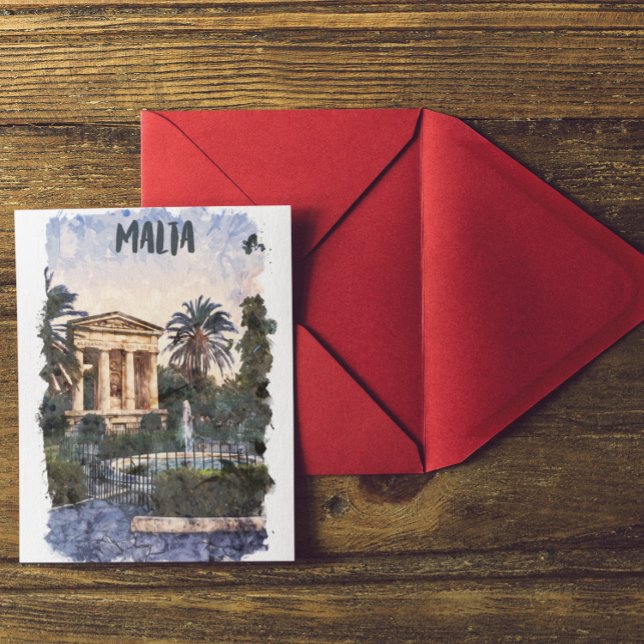 Malta Medelhavet Vintage Resa Vykort (malta Mediterranean postcard)