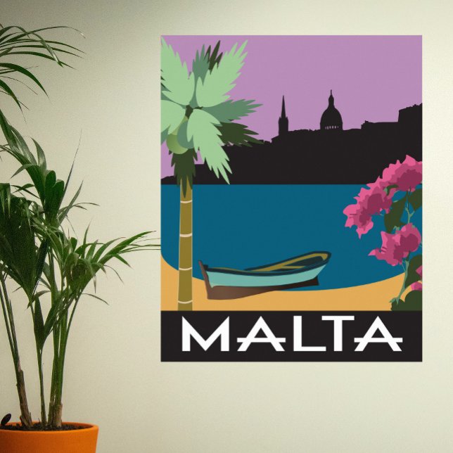 Malta Medelhavet vintage resor stil Poster (Skapare uppladdad)
