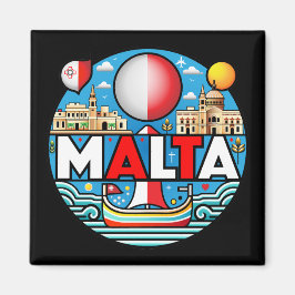 Malta Mediterranean Island Nation Magnet
