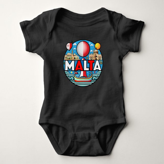 Malta Mediterranean Island Nation T Shirt (Framsida)