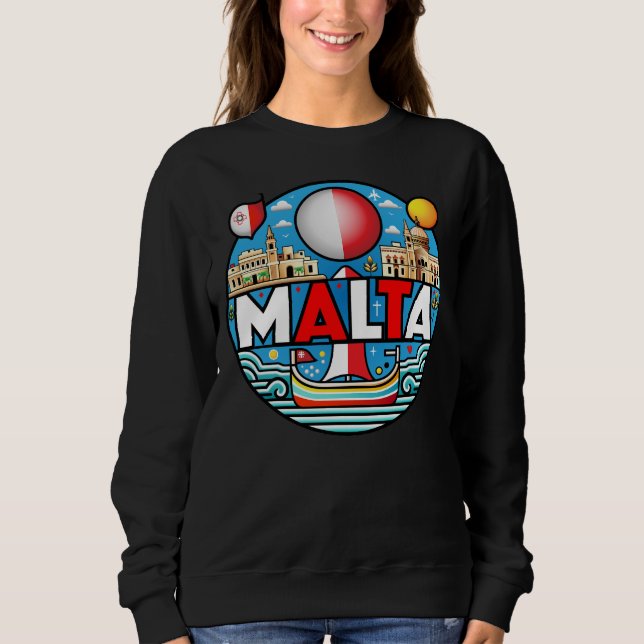 Malta Mediterranean Island Nation T Shirt (Framsida)