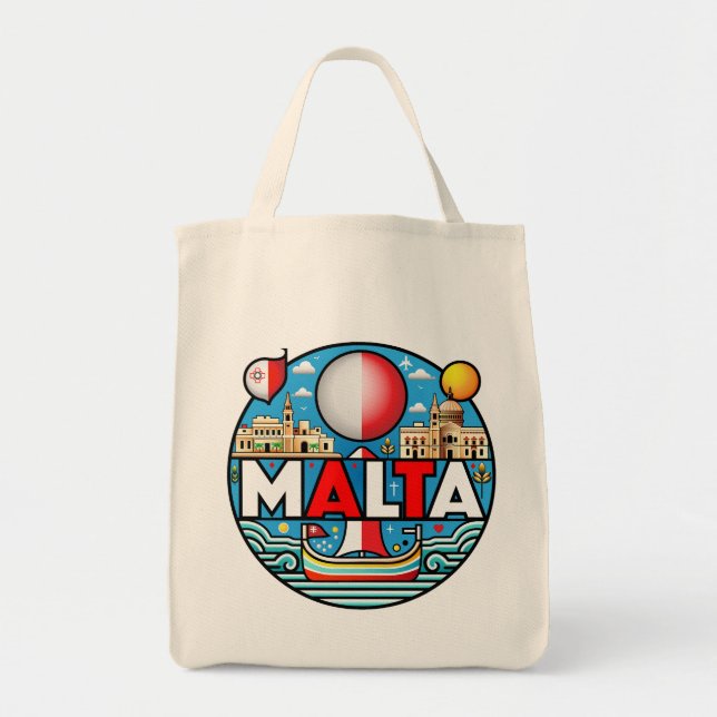 Malta Mediterranean Island Nation Tygkasse (Framsidan)