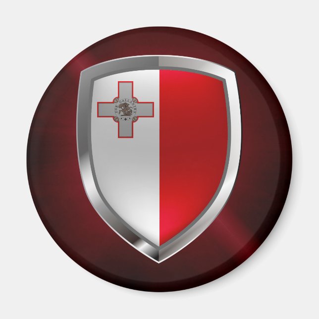 Malta Metallic Emblem Magnet (Framsidan)