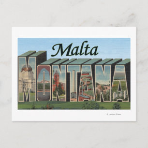 Malta, MontanaLarge Brev ScenesMalta, MT Vykort