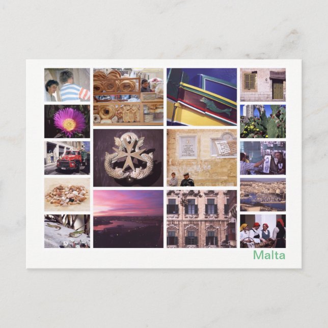 Malta multiimage 2 vykort (Framsida)