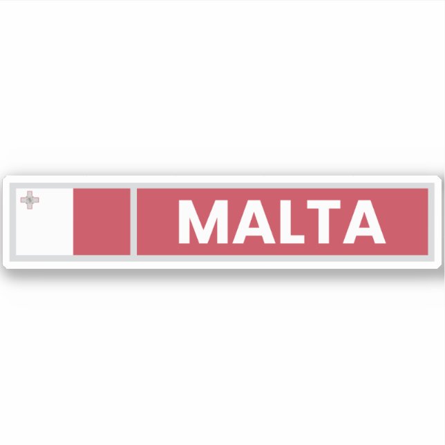 Malta National Flagga Klistermärken (Framsida)