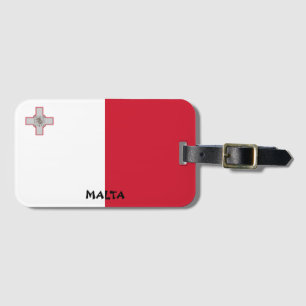Malta National Flagga Patriotic Bagagebricka