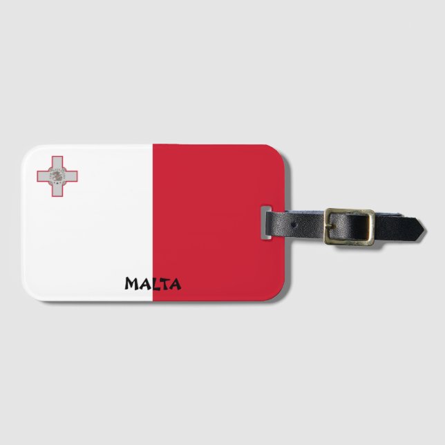 Malta National Flagga Patriotic Bagagebricka (Framsida horisontal)