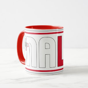 Malta National Flagga Patriotic Coffee Mugg