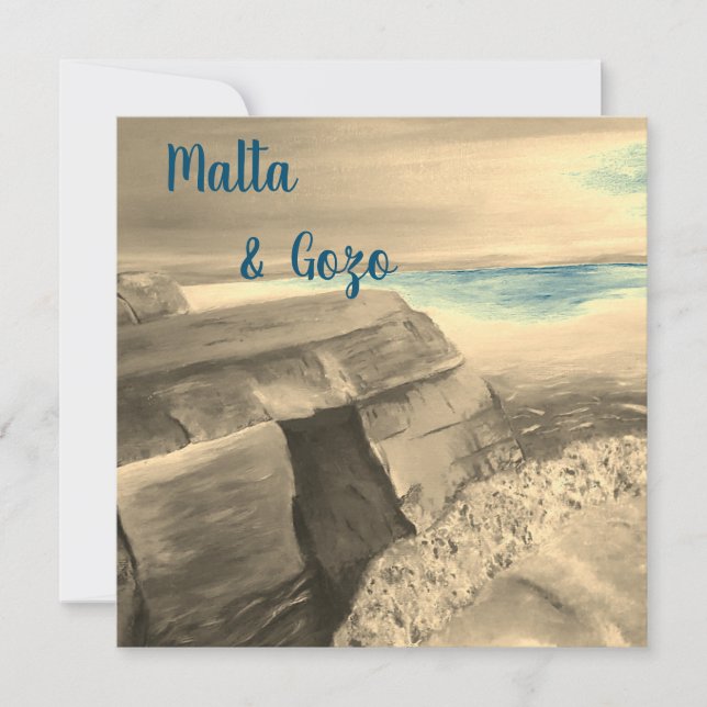 Malta och Gozo Postcard (Framsida)