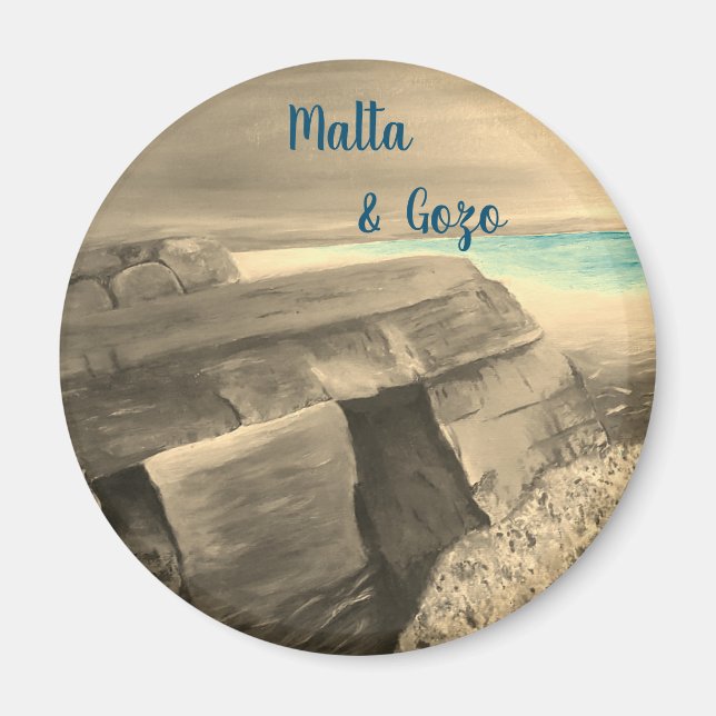Malta och Gozo souvenir Magnet (Framsidan)