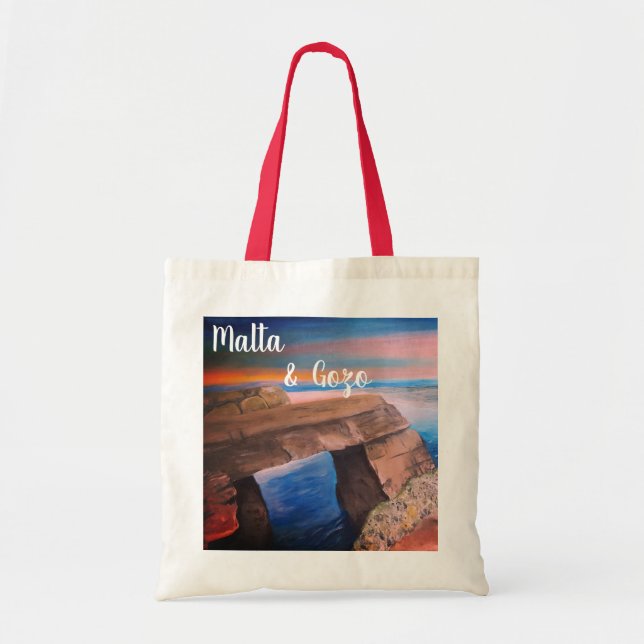 Malta och Gozo souvenir Tote Bag Tygkasse (Framsidan)