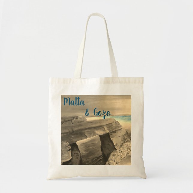 Malta och Gozo souvenir Tote Bag Tygkasse (Framsidan)