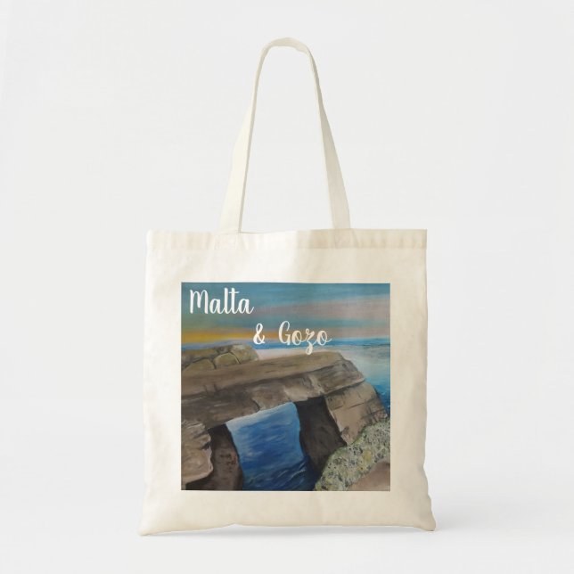 Malta och Gozo souvenir Tote Bag Tygkasse (Framsidan)