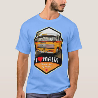 Malta Oldtimer Maltesiska Buss T Shirt