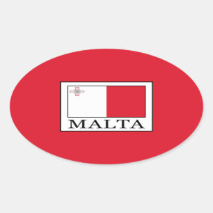 Malta Ovalt Klistermärke