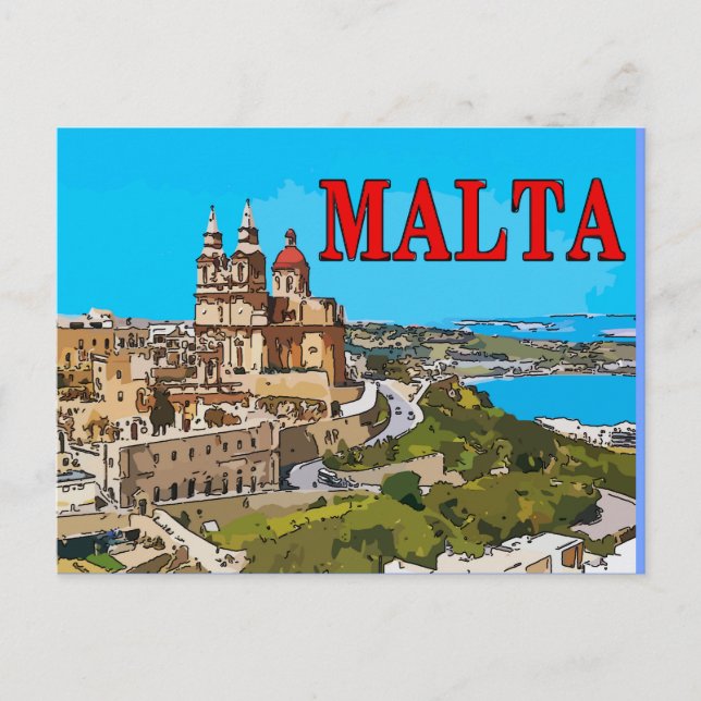 MALTA Resepostkort 1 Vykort (Framsida)