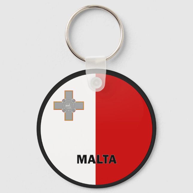 Malta Roundel Flagga Nyckelring (Framsida)