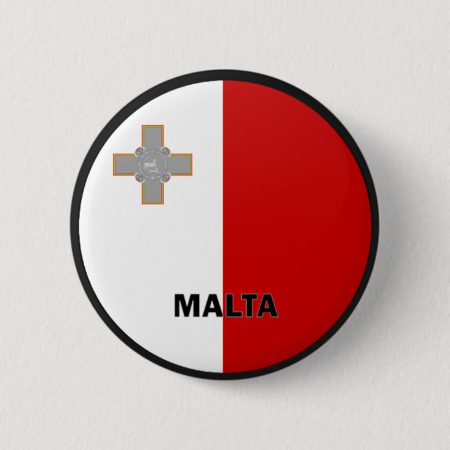 Malta Roundel kvalitets- flagga Knapp (Framsida)