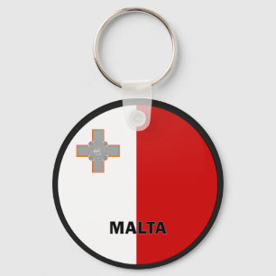 Malta Roundel kvalitets- flagga Nyckelring