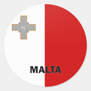 Malta Roundel kvalitets- flagga Runt Klistermärke