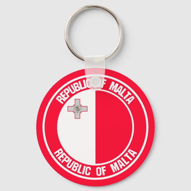 Malta rund emblem nyckelring (Framsida)