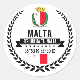 Malta Runt Klistermärke