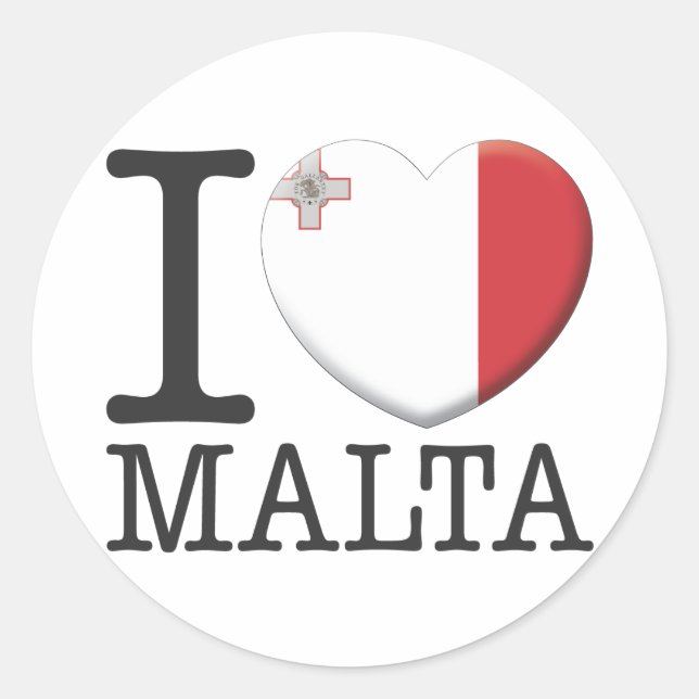 Malta Runt Klistermärke (Framsida)