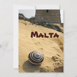 Malta Sand, Snäcka och Torn mobil Julkort