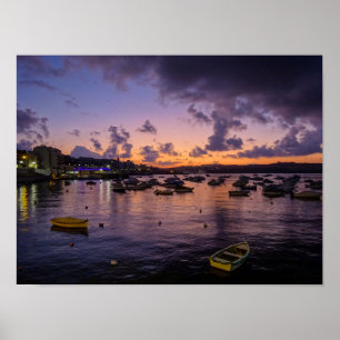 Malta St. Paul's Bay Nattfotografering Poster
