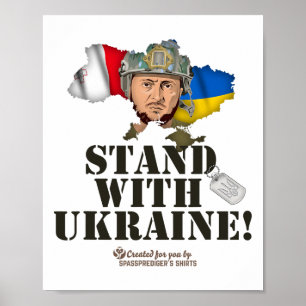 Malta Stå Med Ukraina Zelensky Hundhalsband Flagga Poster