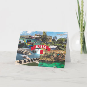 Malta Ställe av intressant födelsedagskort Kort