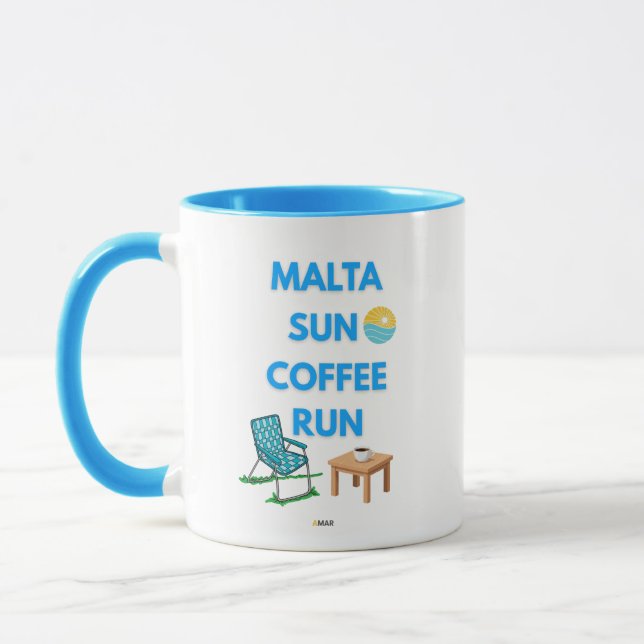 Malta Sun Coffee Run Mugg | AMAR Prints (Vänster)
