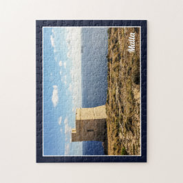 Malta Tal Hamrija Tower And Filfla Island Pussel