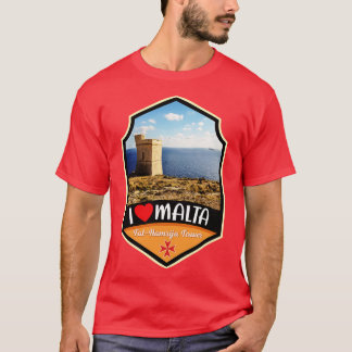 Malta TalHamrija Torn och Filfla Island T Shirt